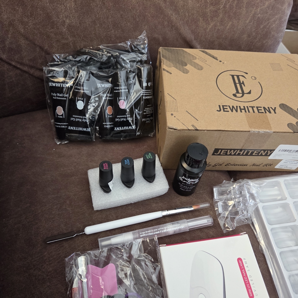 Jewhiteny Poly Gel Nail Kit with Nail Dryer - Picture 2 of 11
